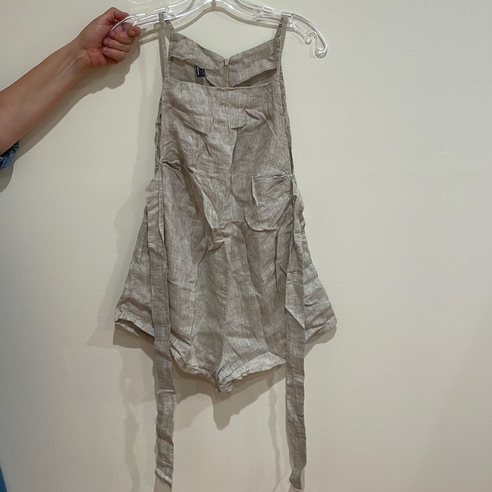 100% linen romper size S